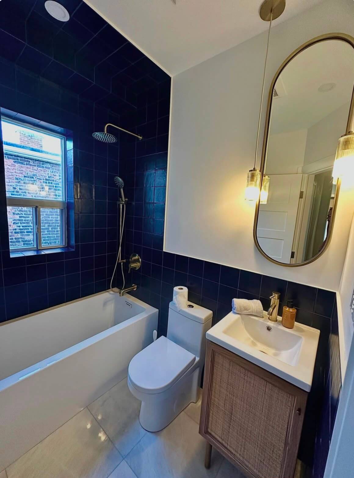 Dark Tile Bathroom Renovation