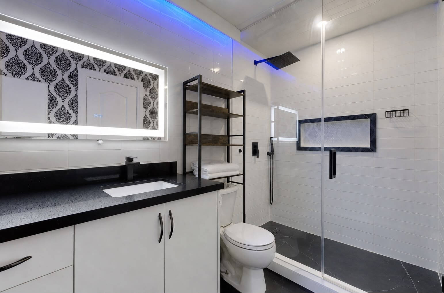 Contemporary Two-Bathroom Renovation in Brampton
